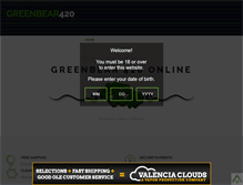 Tablet Screenshot of greenbear420.com